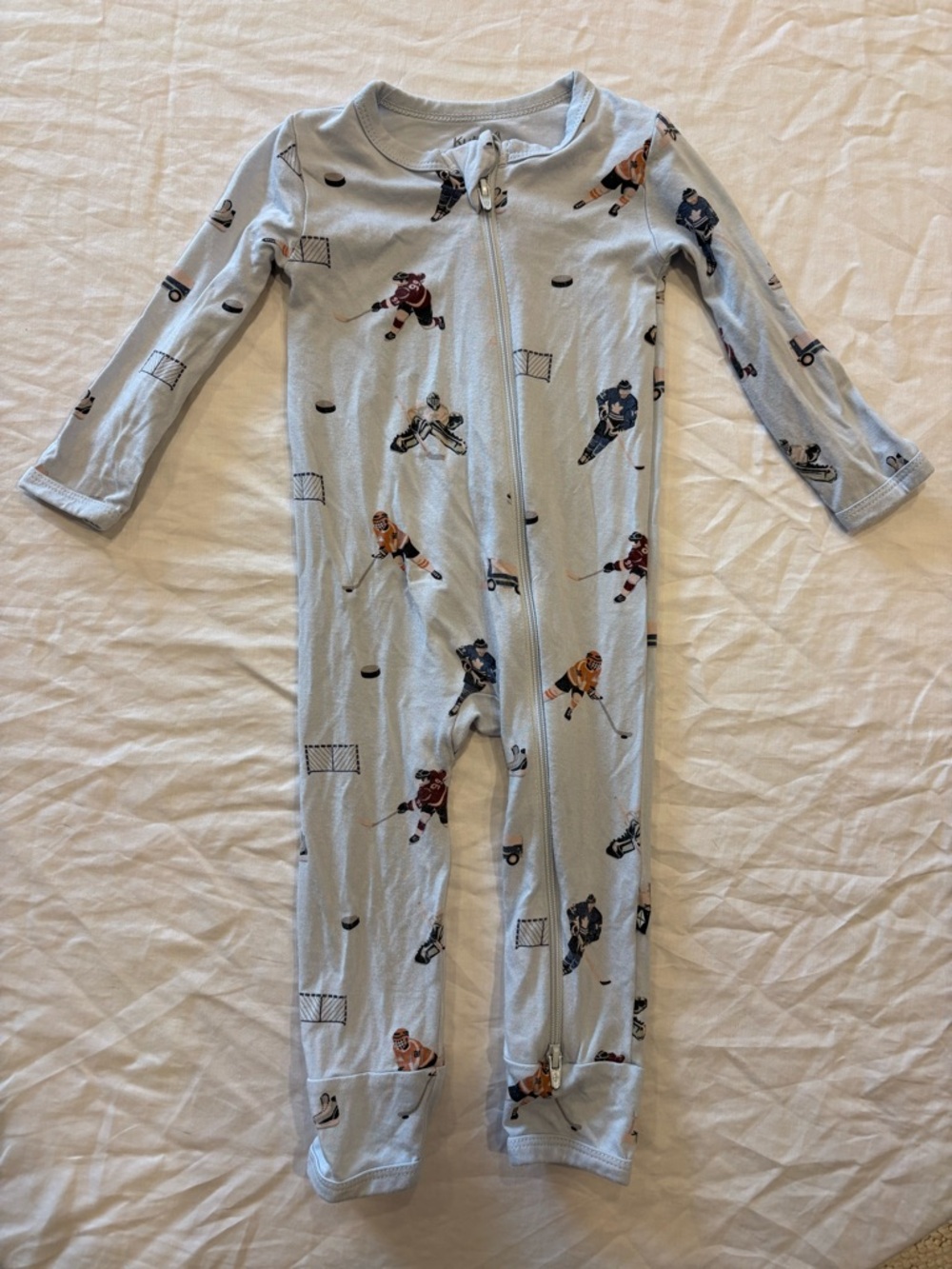 Kyte BABY Light Blue Hockey Player Romper One-Piece